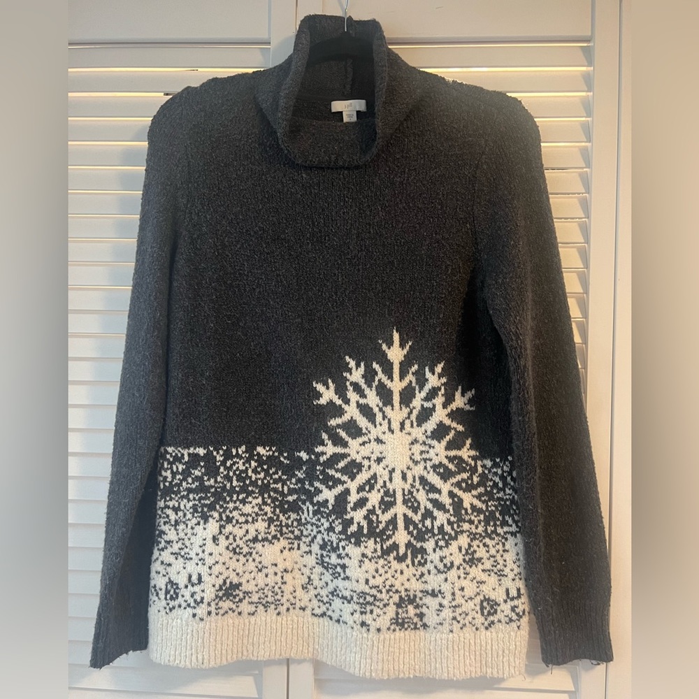J Jill Snowflake Sweater Excellent Condition Size Small